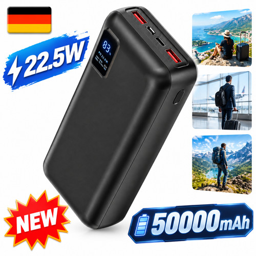 Power bank 50000mah 5w - power, 22,5w