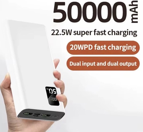 Power bank 50000mah 5w - 50000mah, 22,5w