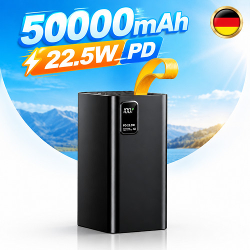 Powerbank 50000mah pd - 50000mah, 22.5w