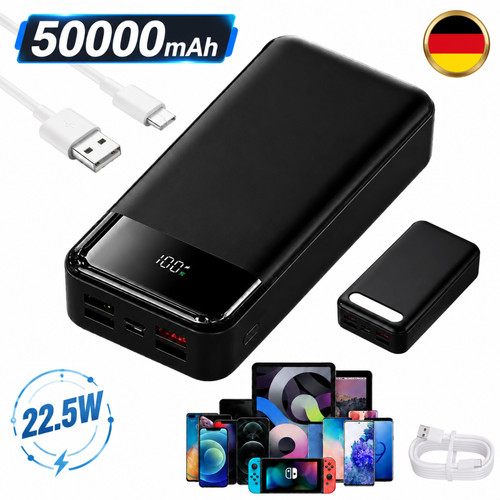Powerbank 50000mah usb - 50000mah, usb-c