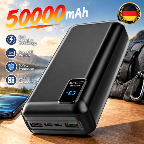 Power bank usb - c, 50000mah