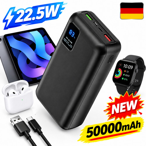 Power bank 50000mah - 50000mah, 22,5w