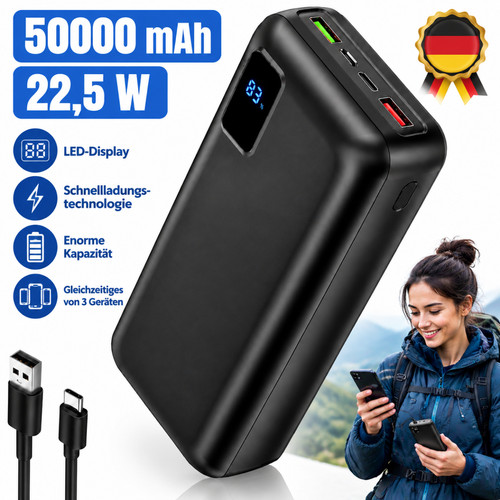 Display led 50000mah powerbank - display,