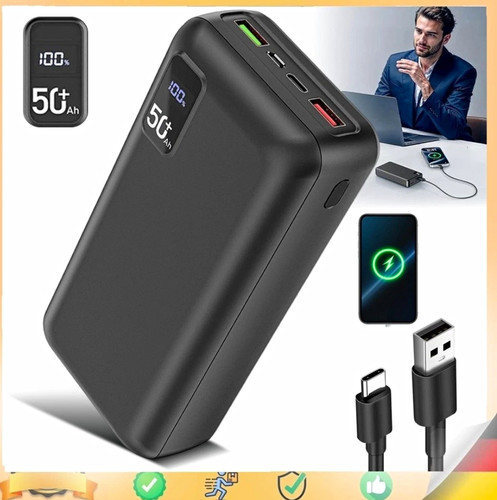 Powerbank 50000 mah nero con - powerbank,